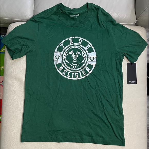 NWT - True Religion Men’s Foil Buddha Logo Short Sleeve T Shirt - Size M - Picture 4 of 8